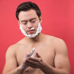 men shave for charity