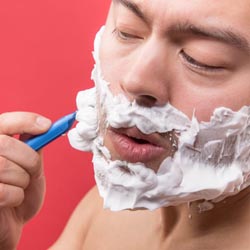 men shave for charity