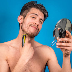 men shave for charity