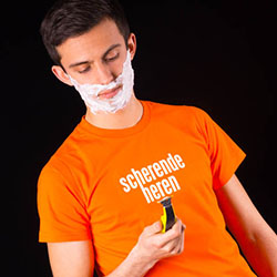 men shave for charity