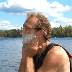 men shave for charity