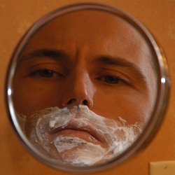 men shave for charity