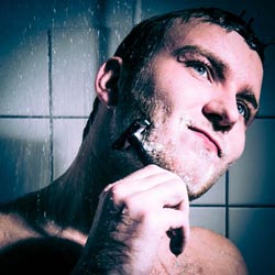 men shave for charity