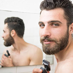 men shave for charity