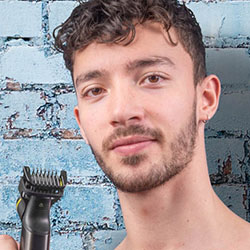 men shave for charity