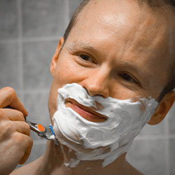 men shave for charity