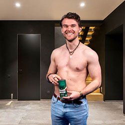men shave for charity