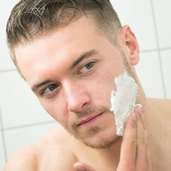 men shave for charity