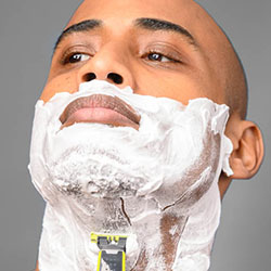 men shave for charity