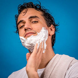 men shave for charity