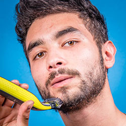 men shave for charity